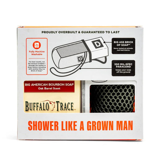 a box of shower like a grown man