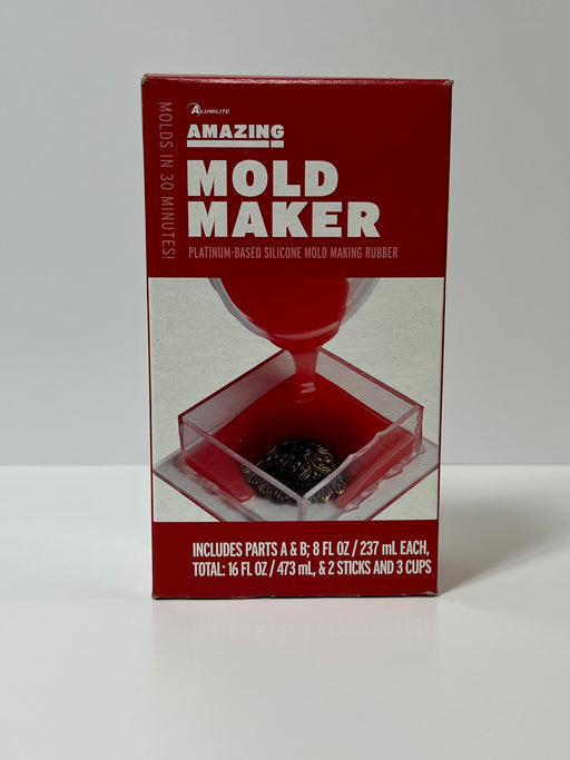 a box of mold maker sitting on top of a table