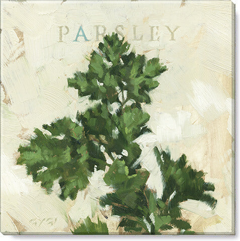 a painting of a green plant on a white background