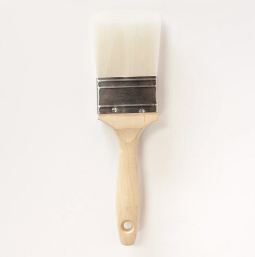 a paint brush with a white bristles on a white background