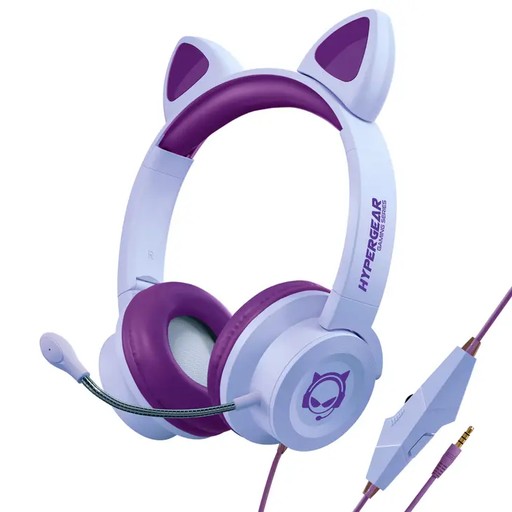 a pair of headphones with a cat design