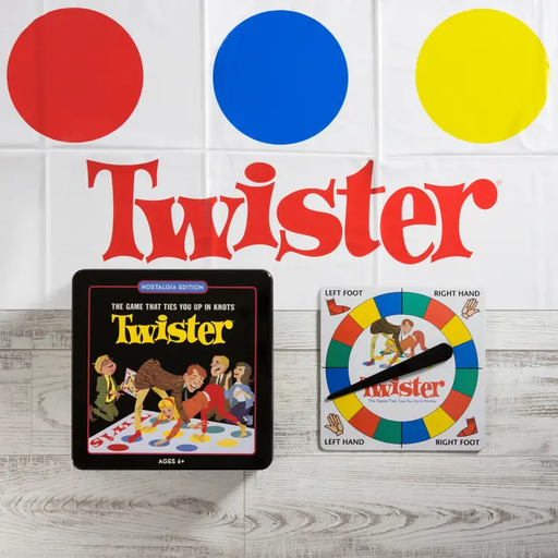 a game of twister next to a board game