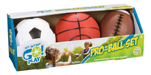 a box with three different types of balls in it