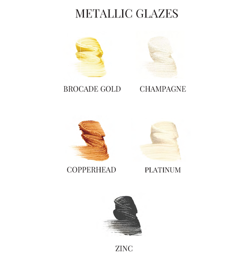 the different shades of metallic glazes