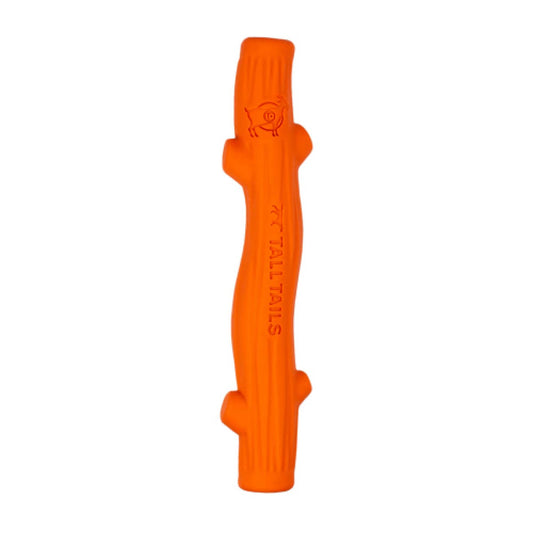 an orange plastic toothbrush holder on a white background