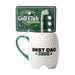 a golf mug with a golf club in it