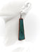 antique turquoise leather stamped earring