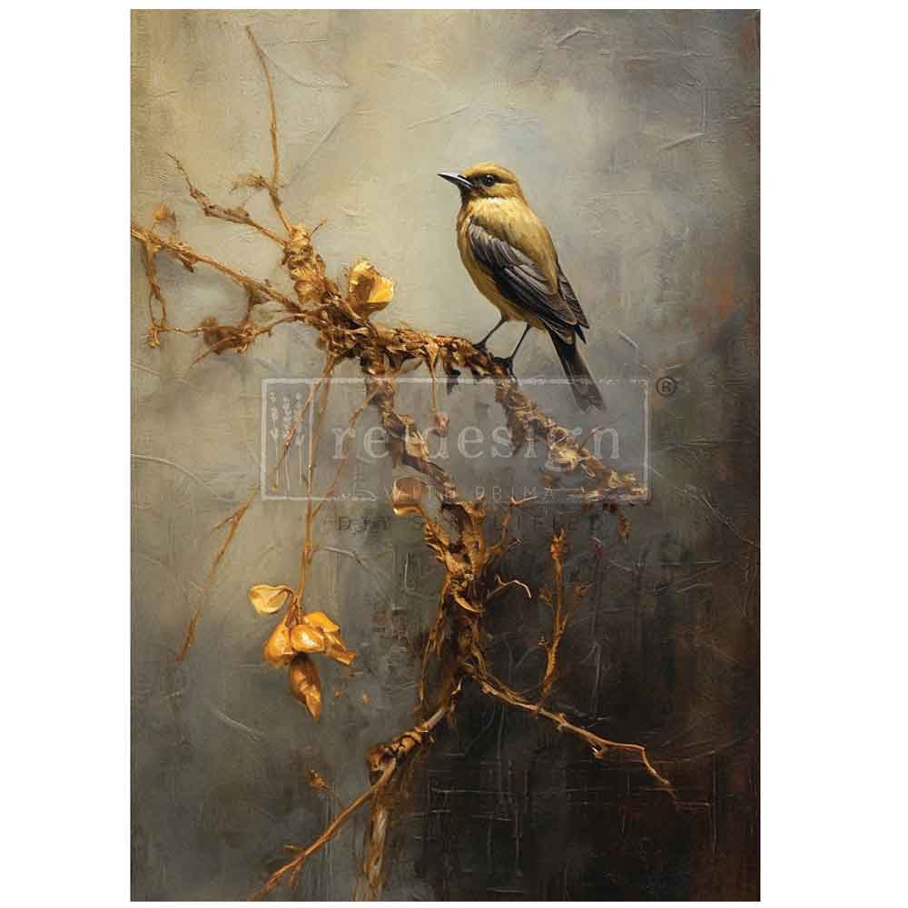 Rustic Refuge With Songbird Design Decoupage Paper