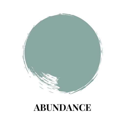 a blue color with the word abundance in the middle
