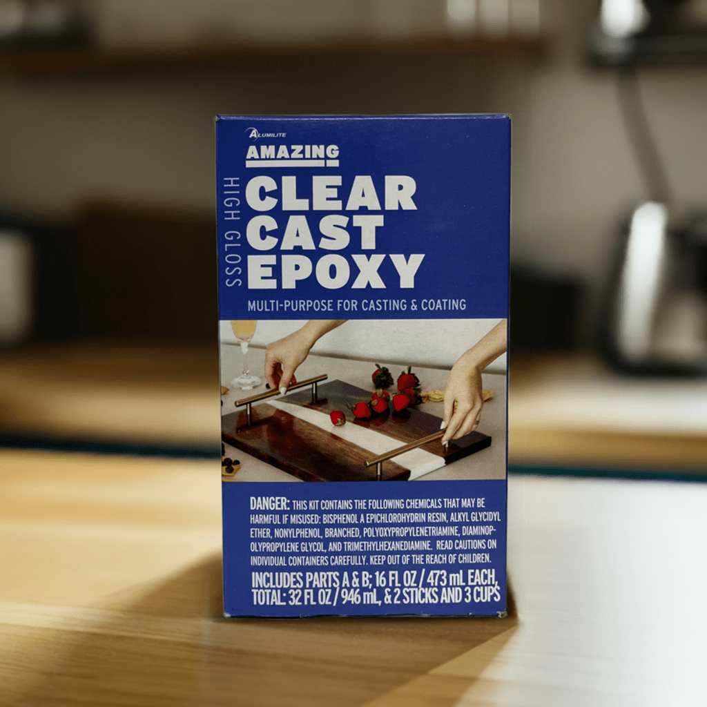 Alumilite Amazing Clear Cast Craft Resin Kit on a table