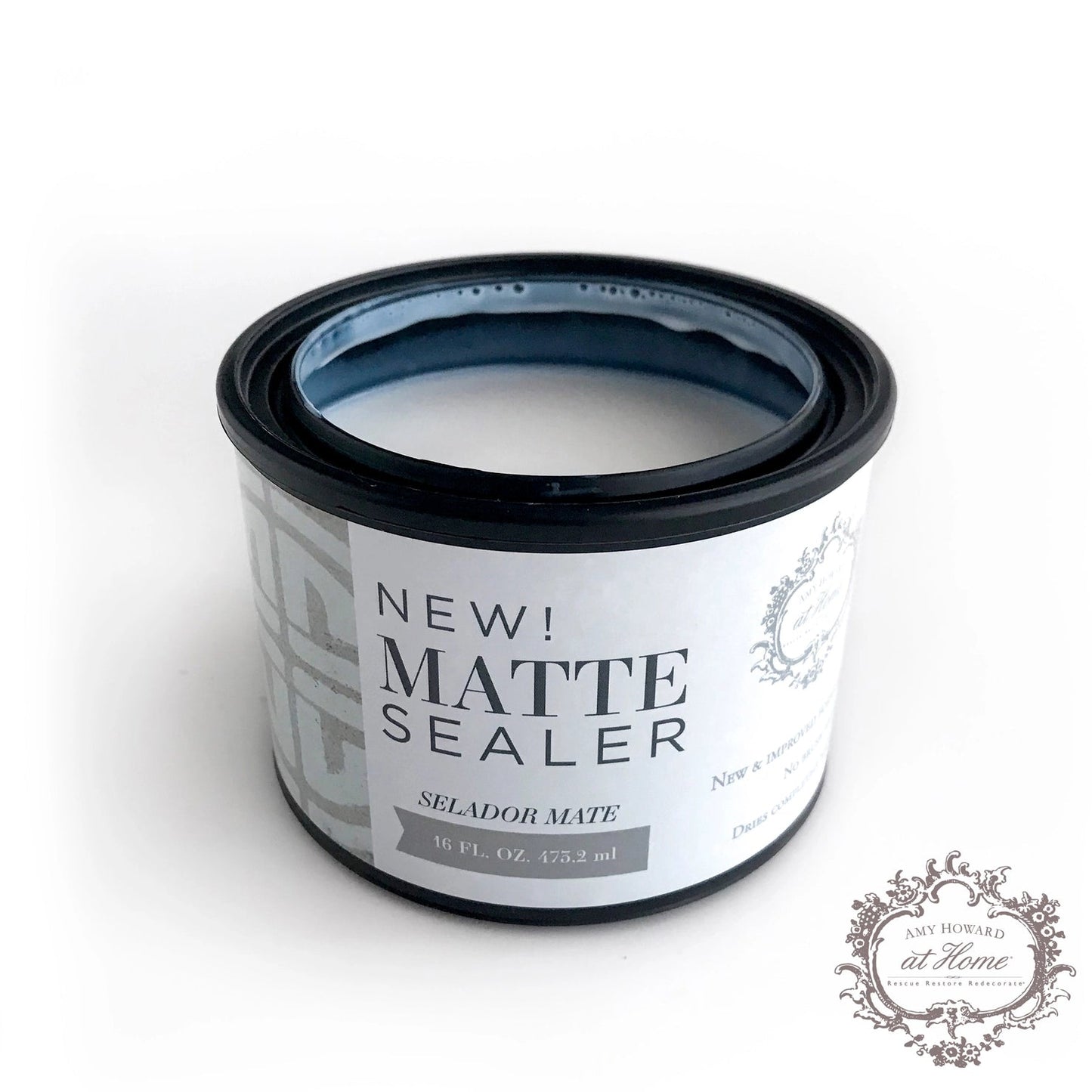 a can of new matte sealer on a white background