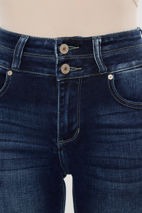 a close up of a woman's butt showing her jeans