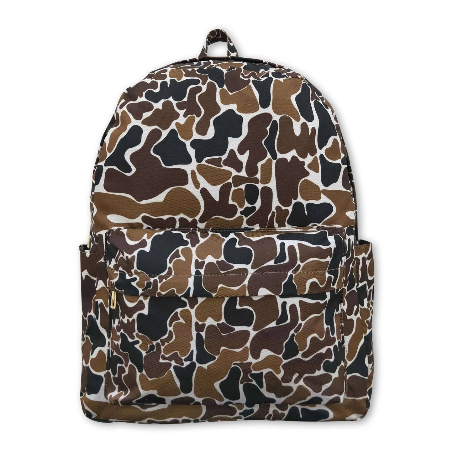 a backpack with a camouflage pattern on it