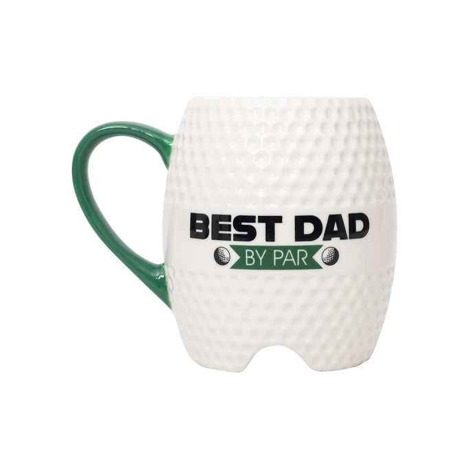a white and green coffee mug with the words best dad on it
