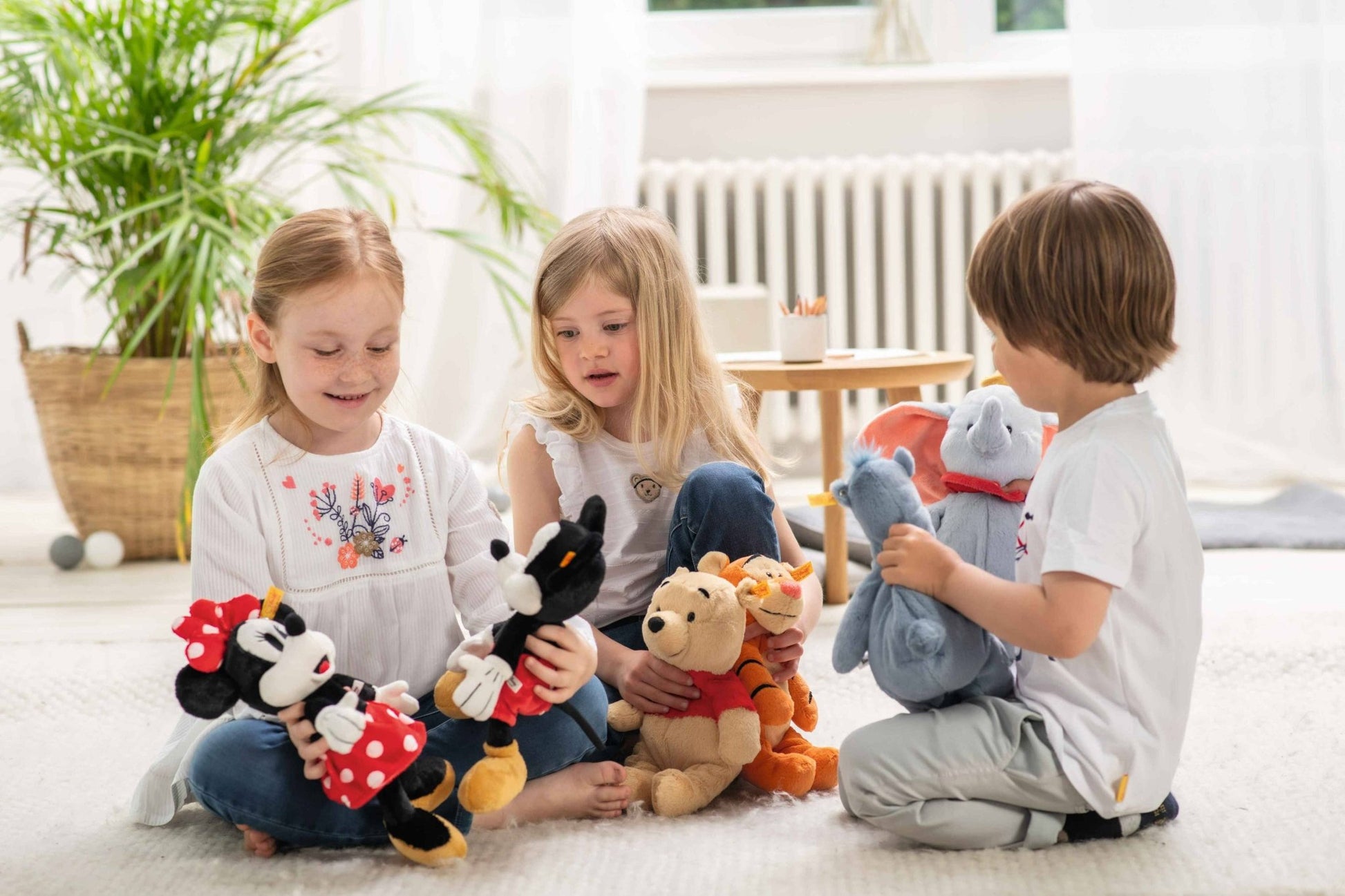 kids playing with Disney's Mickey Mouse Stuffed Plush Toy, 12 Inches