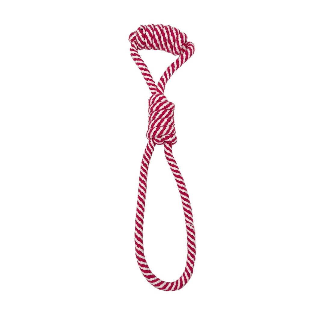 pink dog rope toy