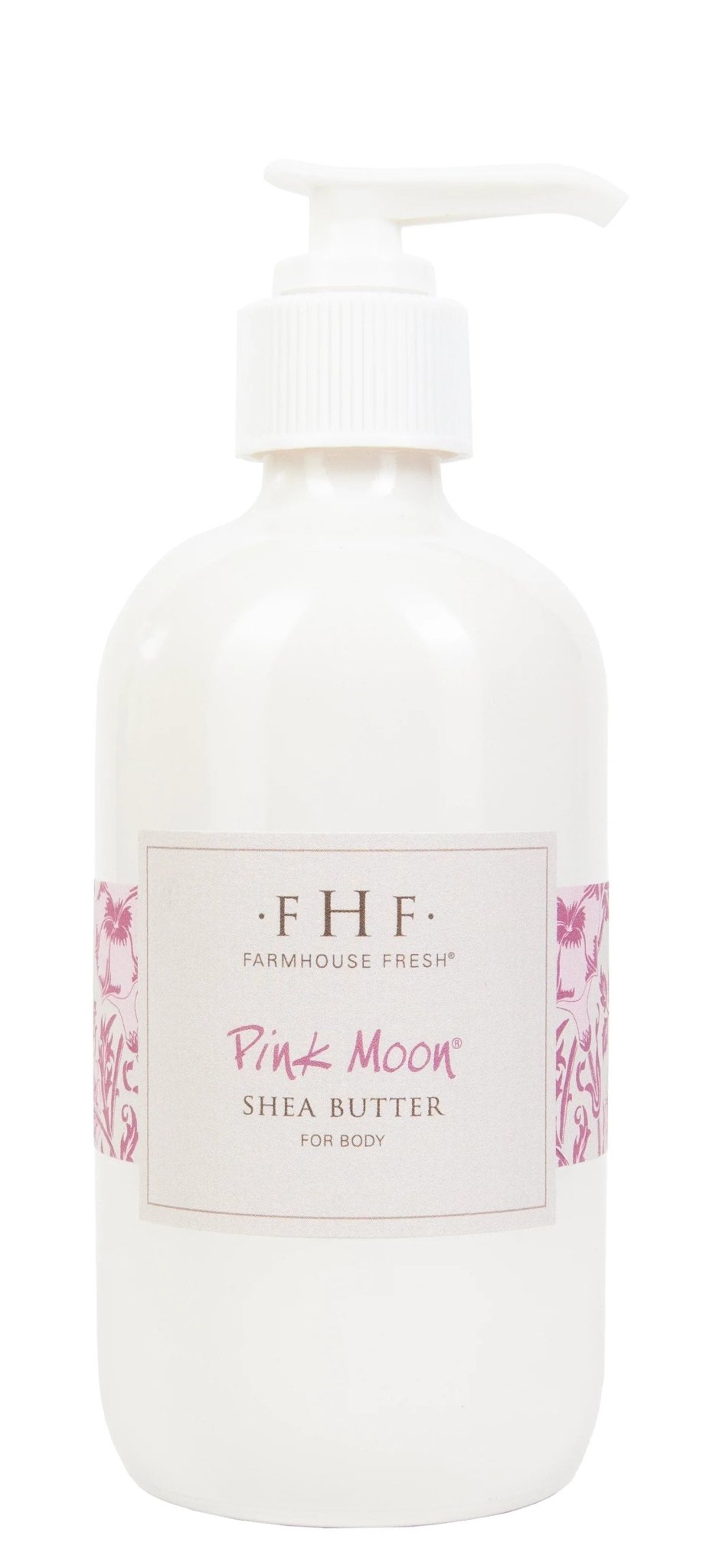 a bottle of pink moon shea butter