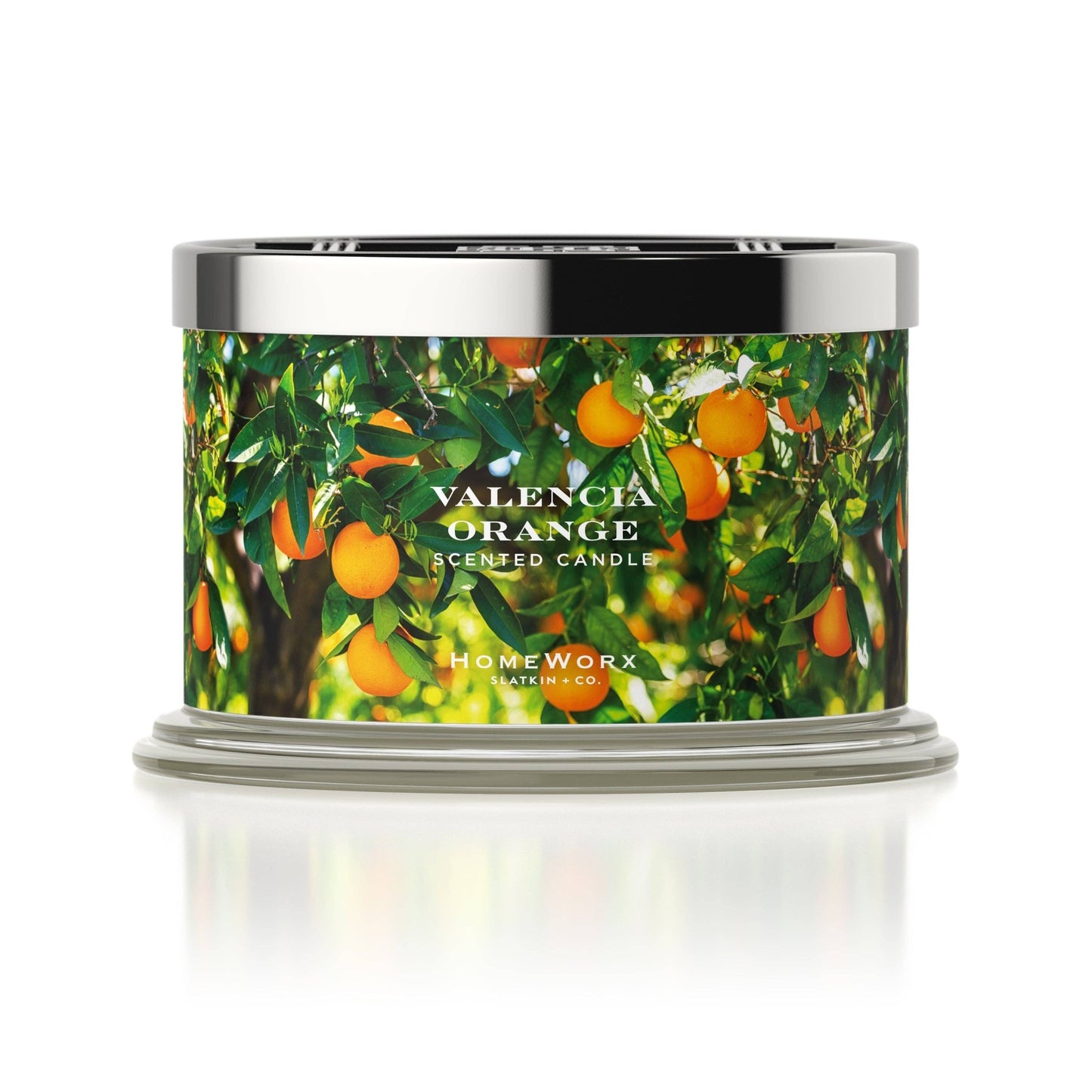 Valencia Orange 4-Wick Candle on white background