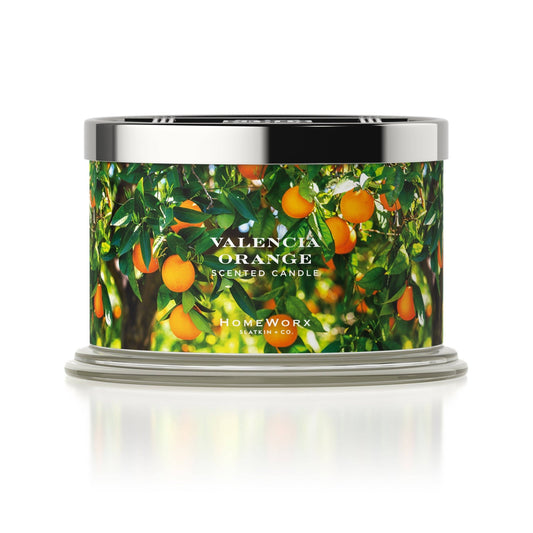 Valencia Orange 4-Wick Candle on white background