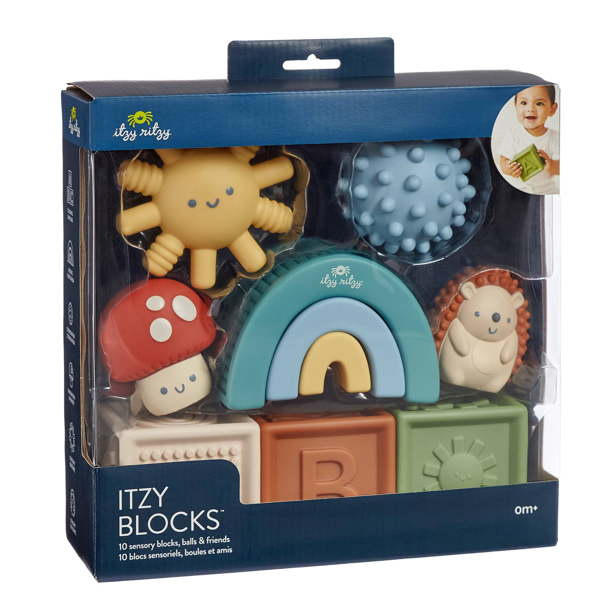 a set of toy blocks in a box