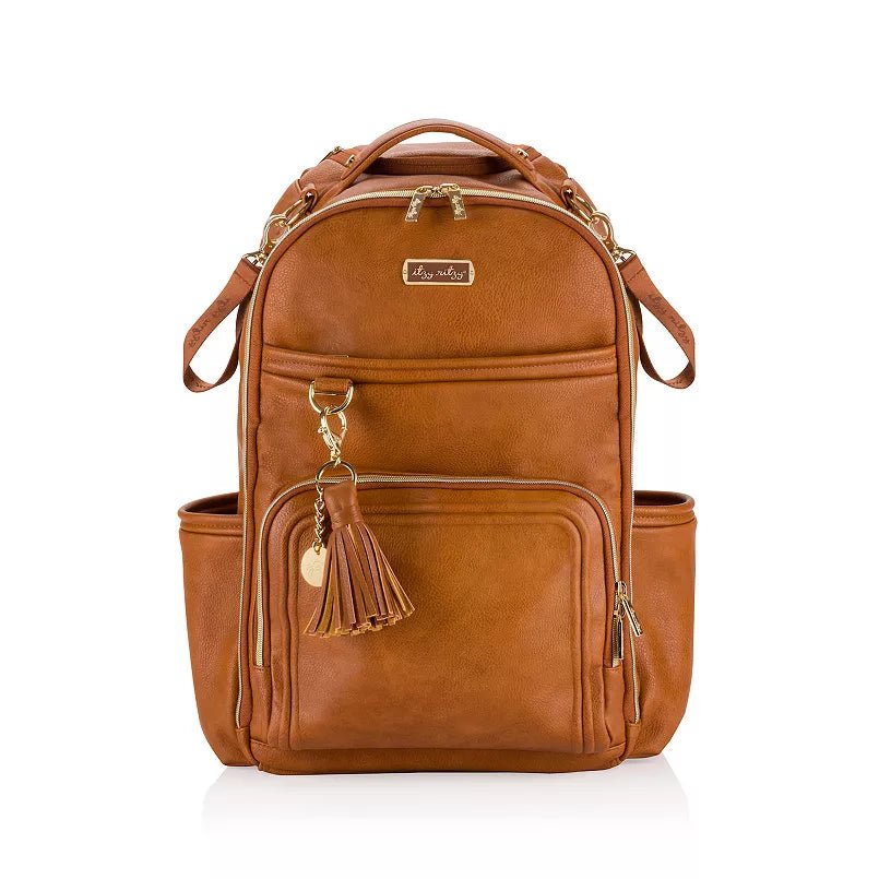 Itzy Ritzy Cognac Boss Plus Backpack Diaper Bag