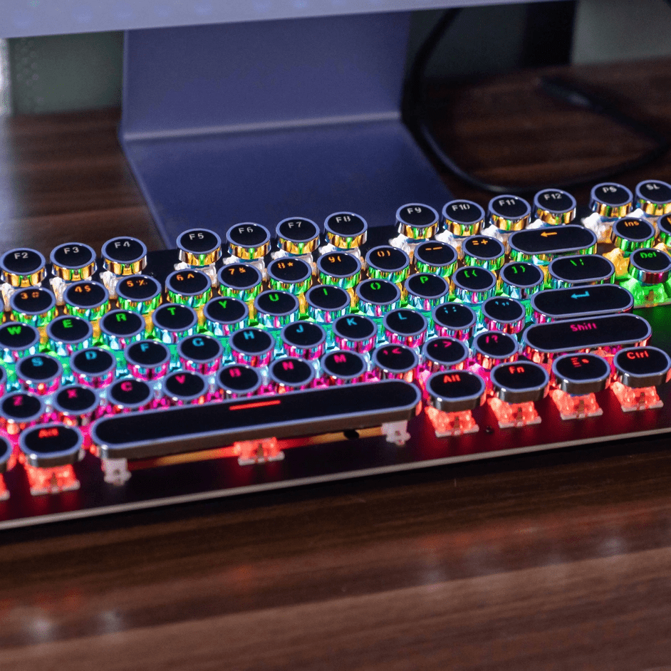 a close up of a keyboard on a table