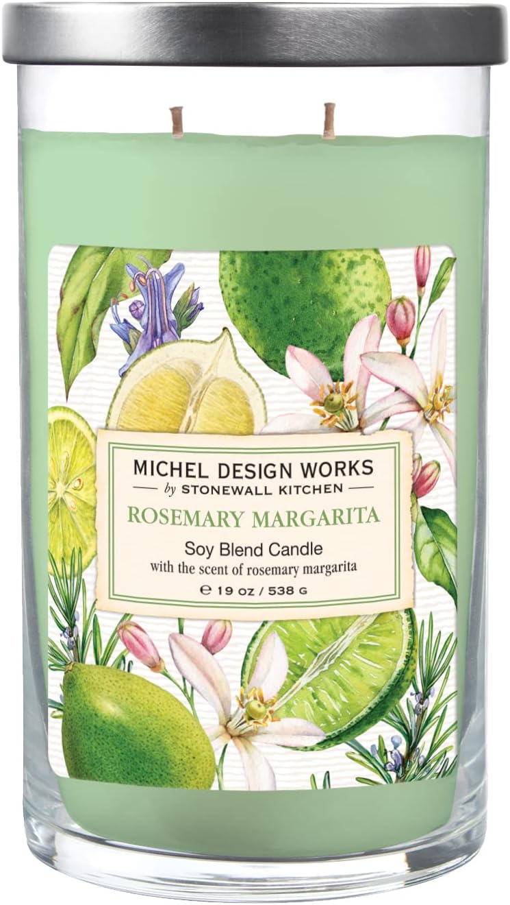 Michel Design Works 19 oz Large Tumbler Candle with Lid, Rosemary Margarita