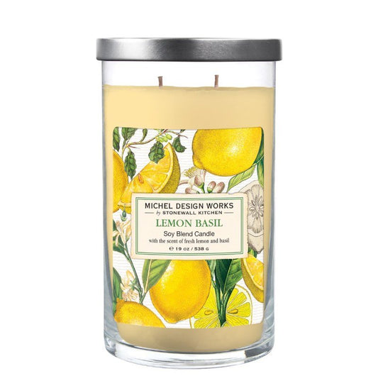 Michel Design Works 19 Oz Lemon Basil Fragrance Jar Candle