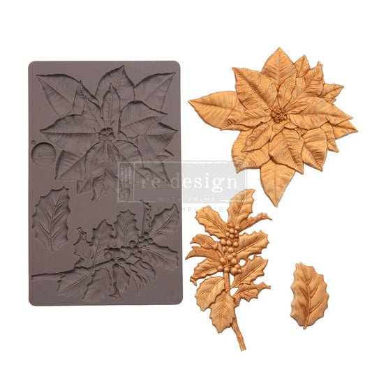 a decor mold with leaves and flowers on it