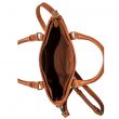 a small brown purse with a strap