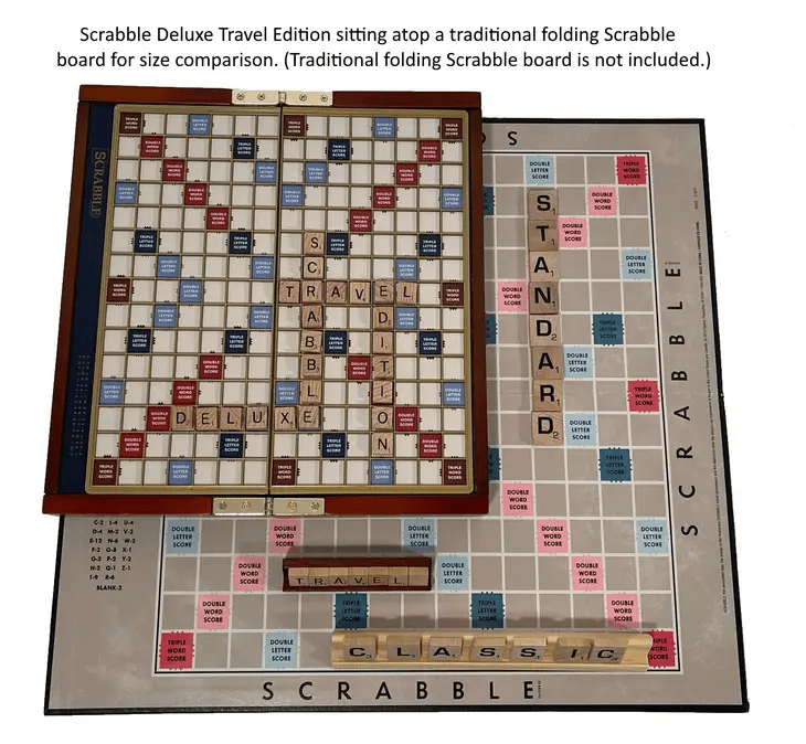 a scrabble board game with scrabble tiles