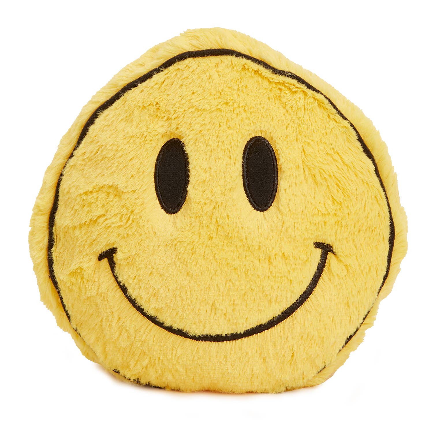 Close-up of a plush Smiley Face Warmies by Warmies, featuring a cheerful yellow design with a smiling face and soft texture, perfect for warmth and comfort.