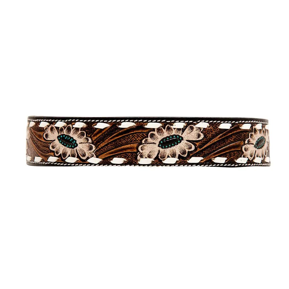 Hotshots Hand-Tooled Leather Dog Collar Durable & Stylish