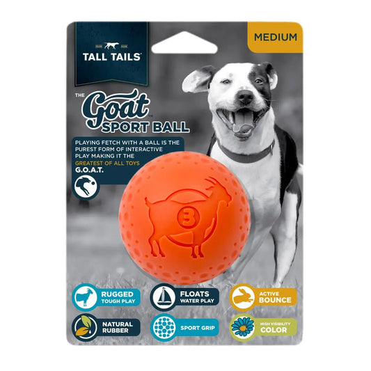 an orange dog toy in packaging with a picture of a dog on it