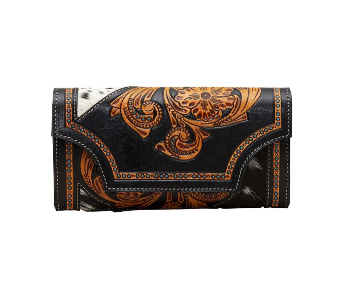 a women's wallet with a floral design