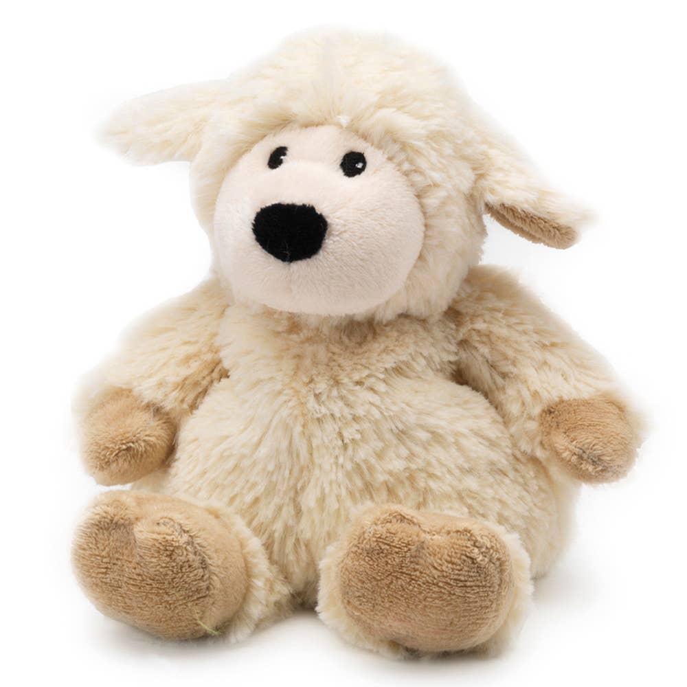 a stuffed sheep sitting