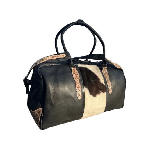 Western Tooled Leather Duffle Bag