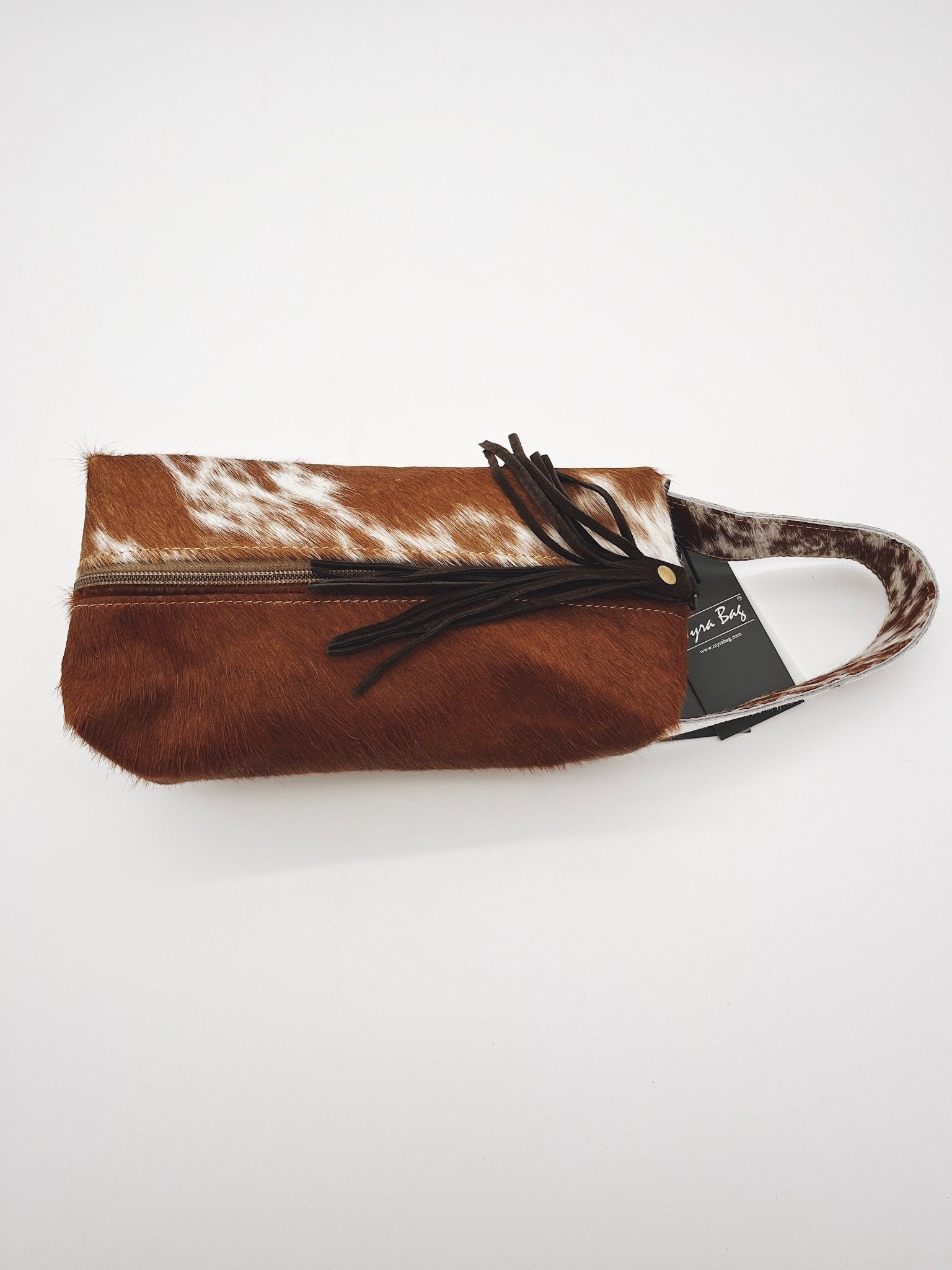 Wistful Skies Dopp Kit with Cowhide Fringe Zipper and Handle